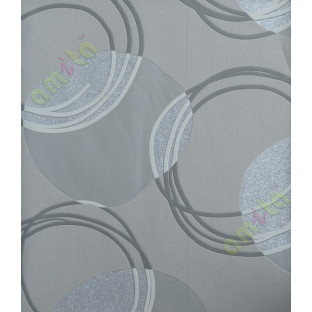 Grey silver asymmetrical circle home decor wallpaper for walls